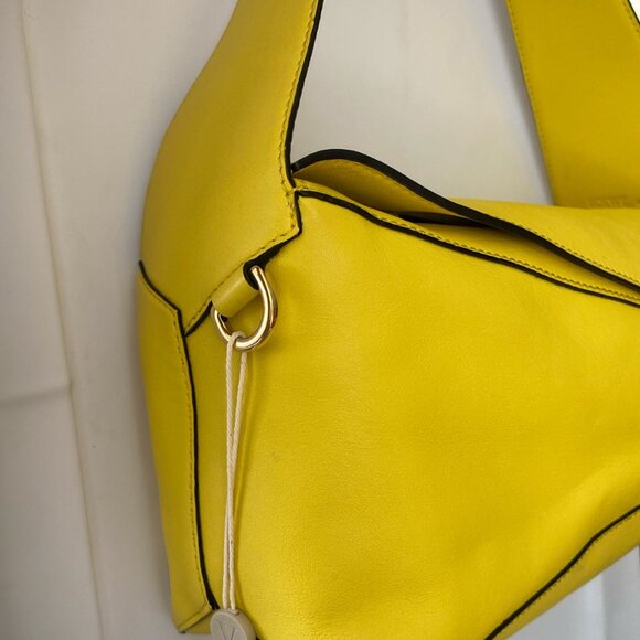 LOEWE Discontinued Hobo Puzzle Leather Shoulder Bag in Lemon - Picture 6 of 13